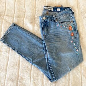 Lucky Brand Lolita Skinny Flower Embroidered Skinny Jeans